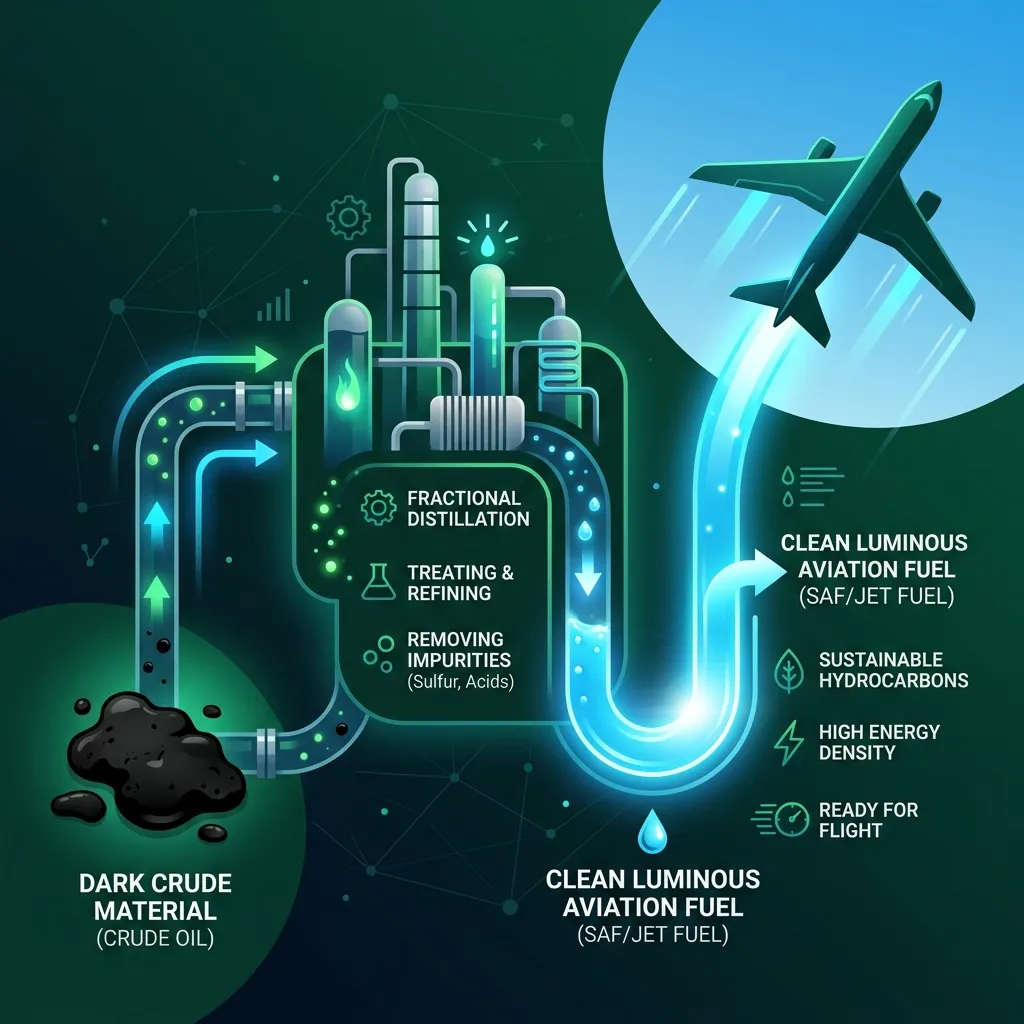 Upgrading tyre pyrolysis oil to sustainable aviation fuel SAF process diagram